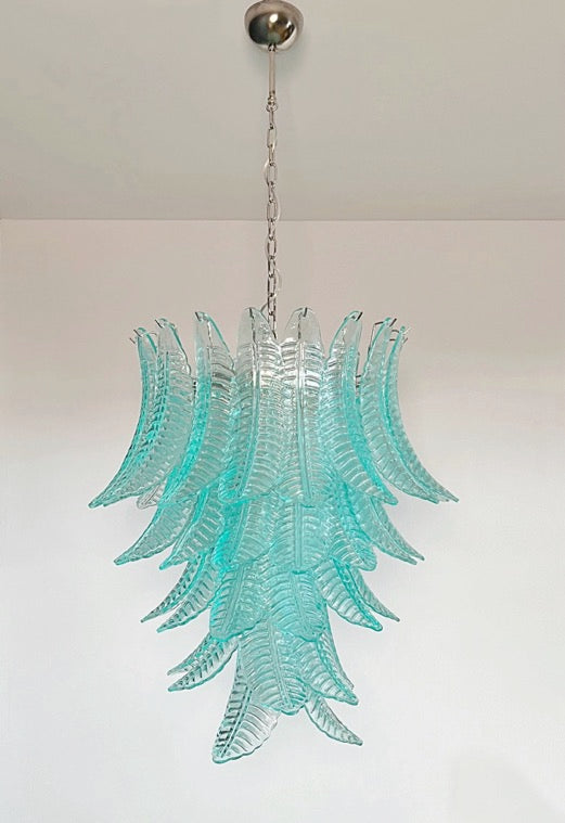 Murano Lysekrone – 52 Turkise Felciglass – Murano Classics