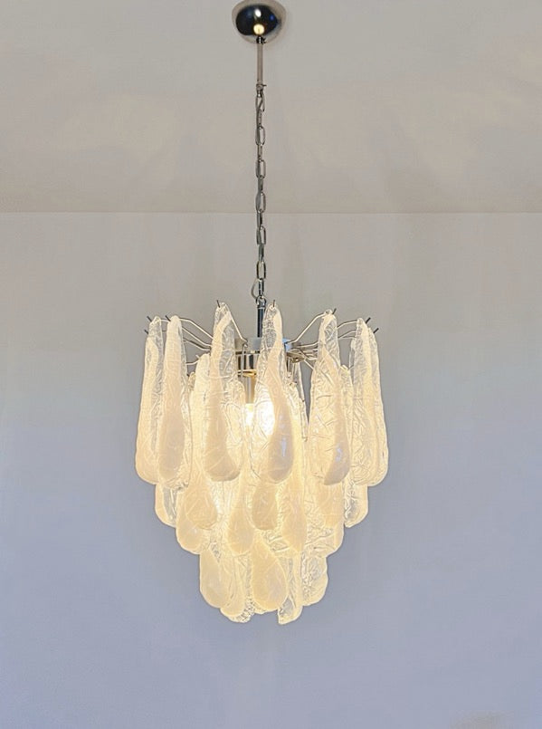 Murano Lysekrone – 41 Lattimo Dråpeglass – detalj 4 – Murano Classics