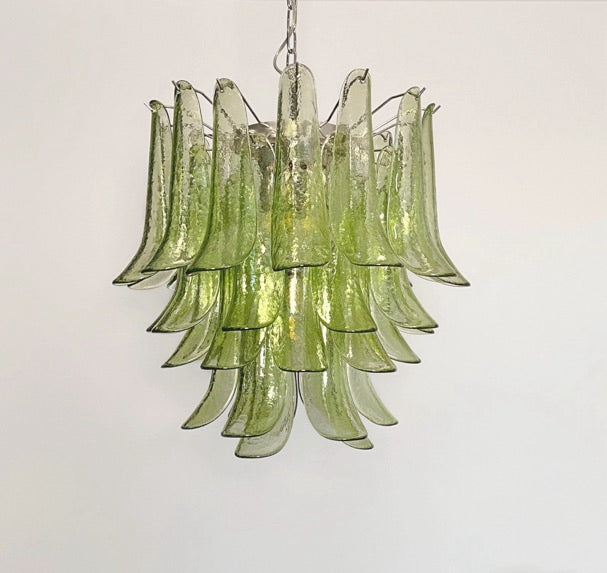 Murano Lysekrone – 41 Grønne Konglebladglass – detalj 10 – Murano Classics