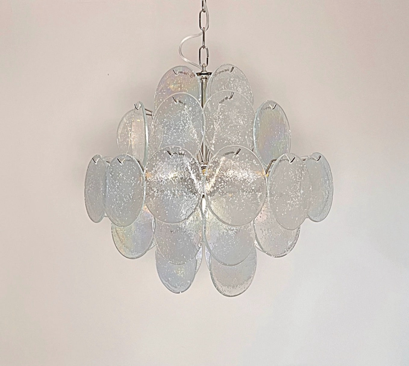 Murano Lysekrone – 36 Iris Diskglass – detalj 11 – Murano Classics