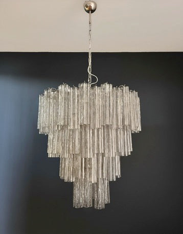 Murano Lysekrone – 80 Røykfargede Glassrør – Murano Classics