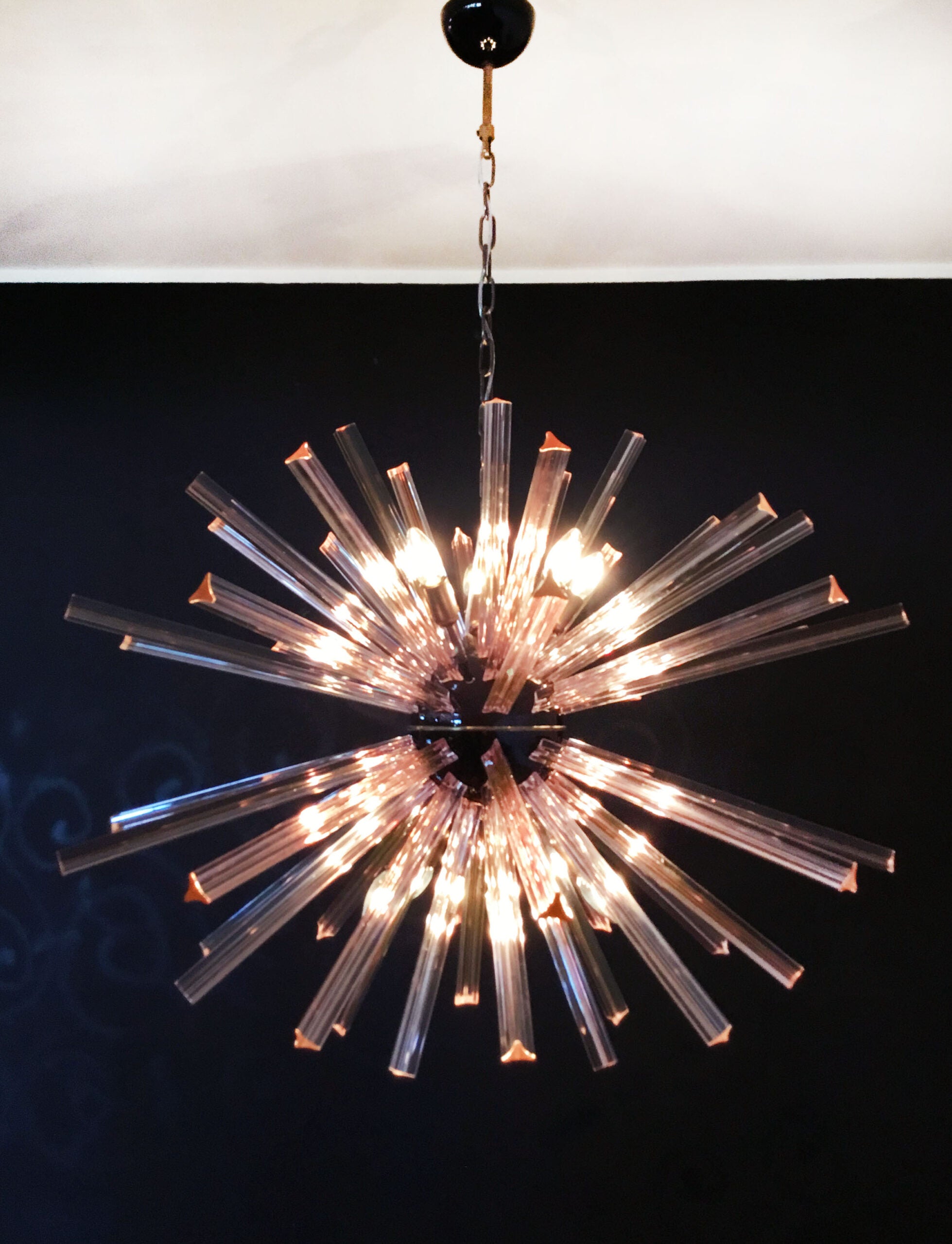 Murano Lysekrone – 50 Rosa Sputnik – detalj 7 – Murano Classics