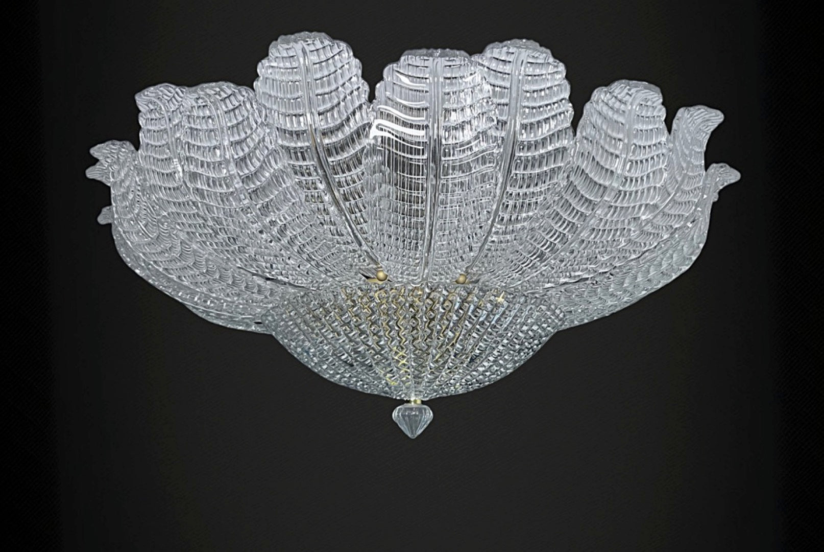 Rare Flower Ceiling Lamp – Murano Art Glass