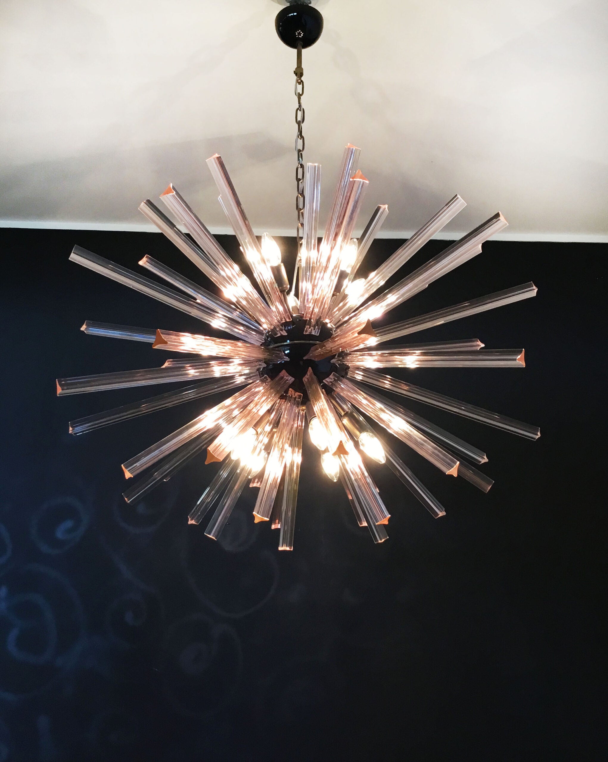 Murano Lysekrone – 50 Rosa Sputnik – detalj 8 – Murano Classics