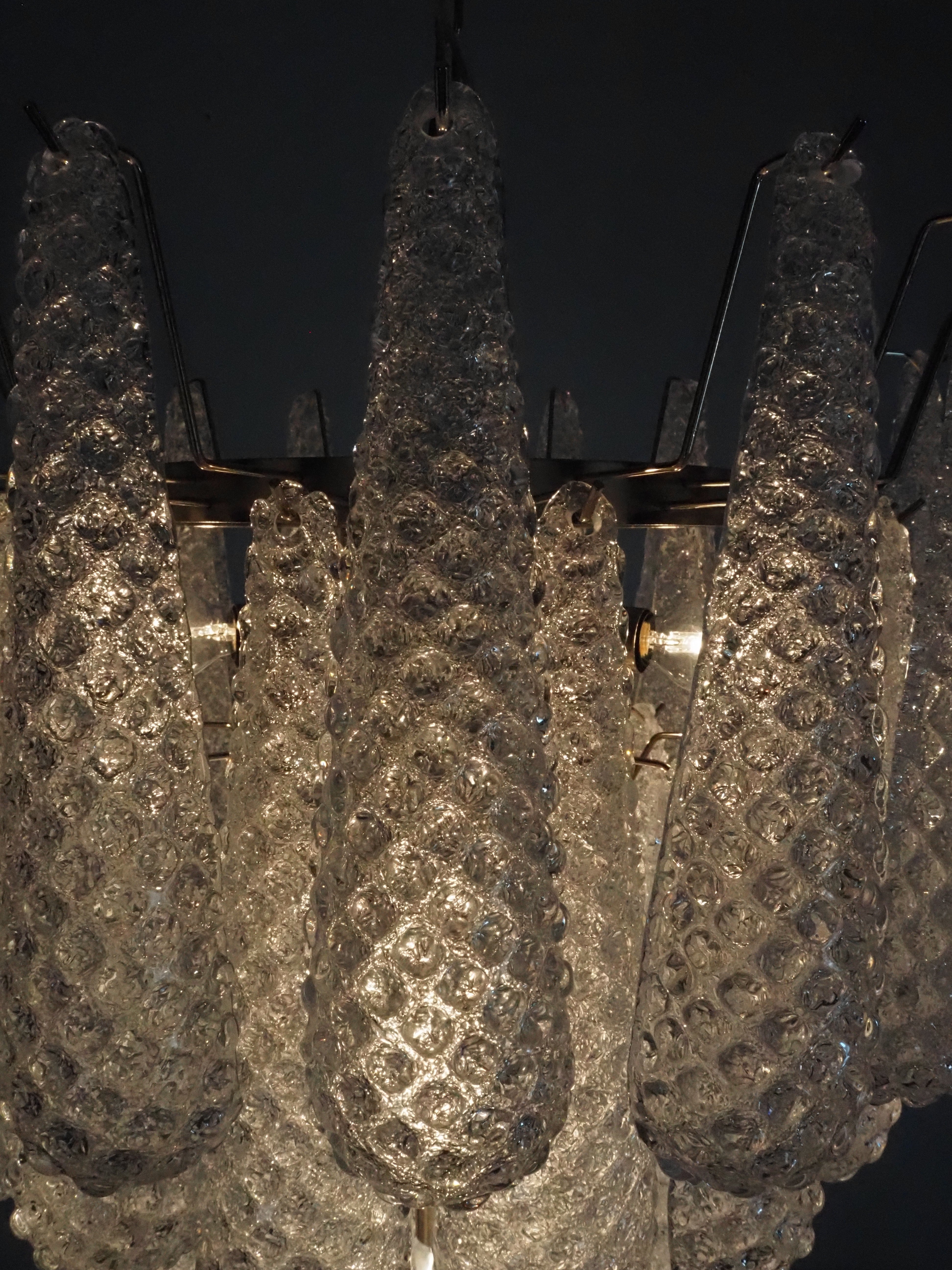 Murano Lysekrone – 52 Klare Dråpeglass – detalj 3 – Murano Classics