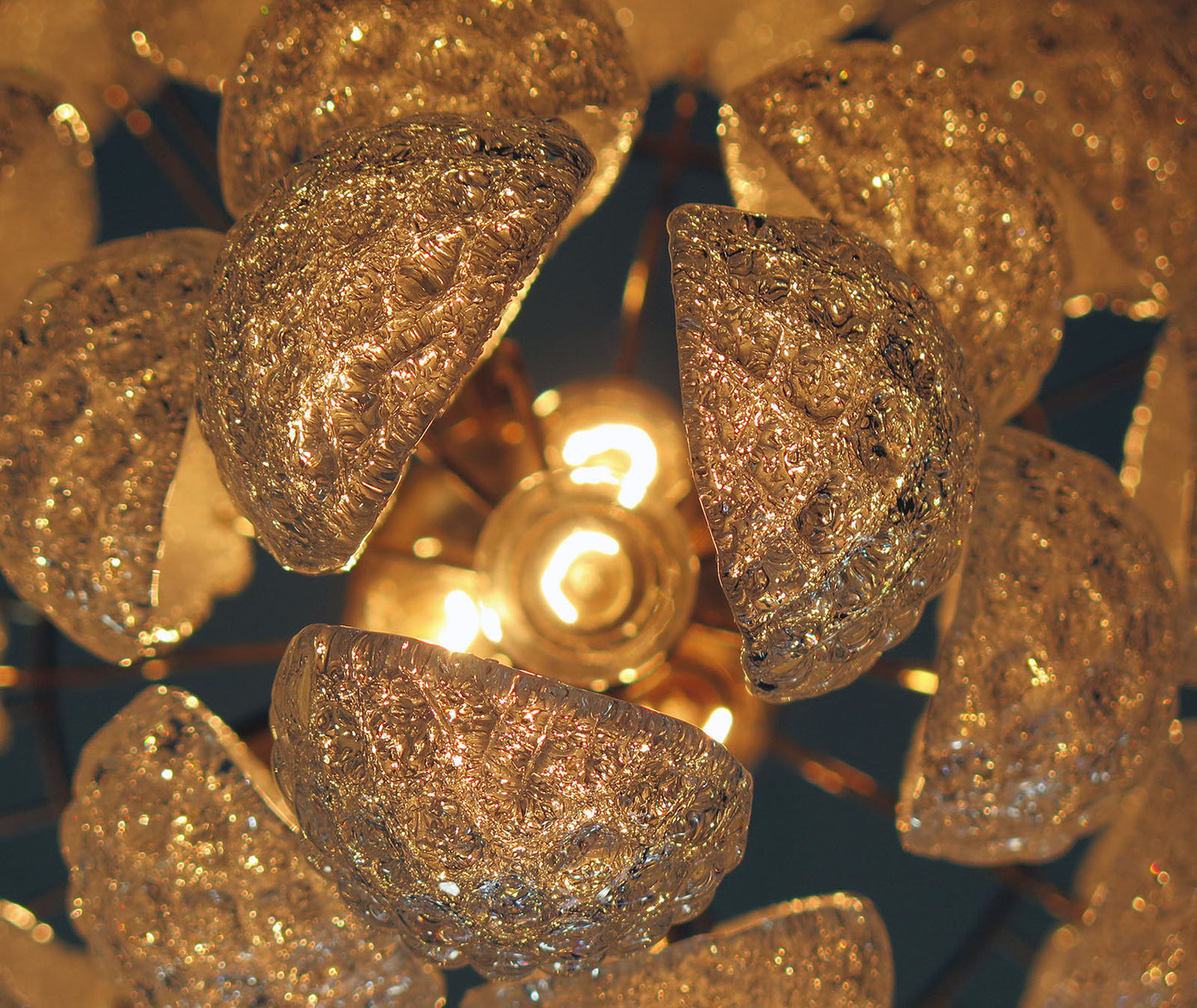 Murano Lysekrone | 52 Klare Dråpeglass