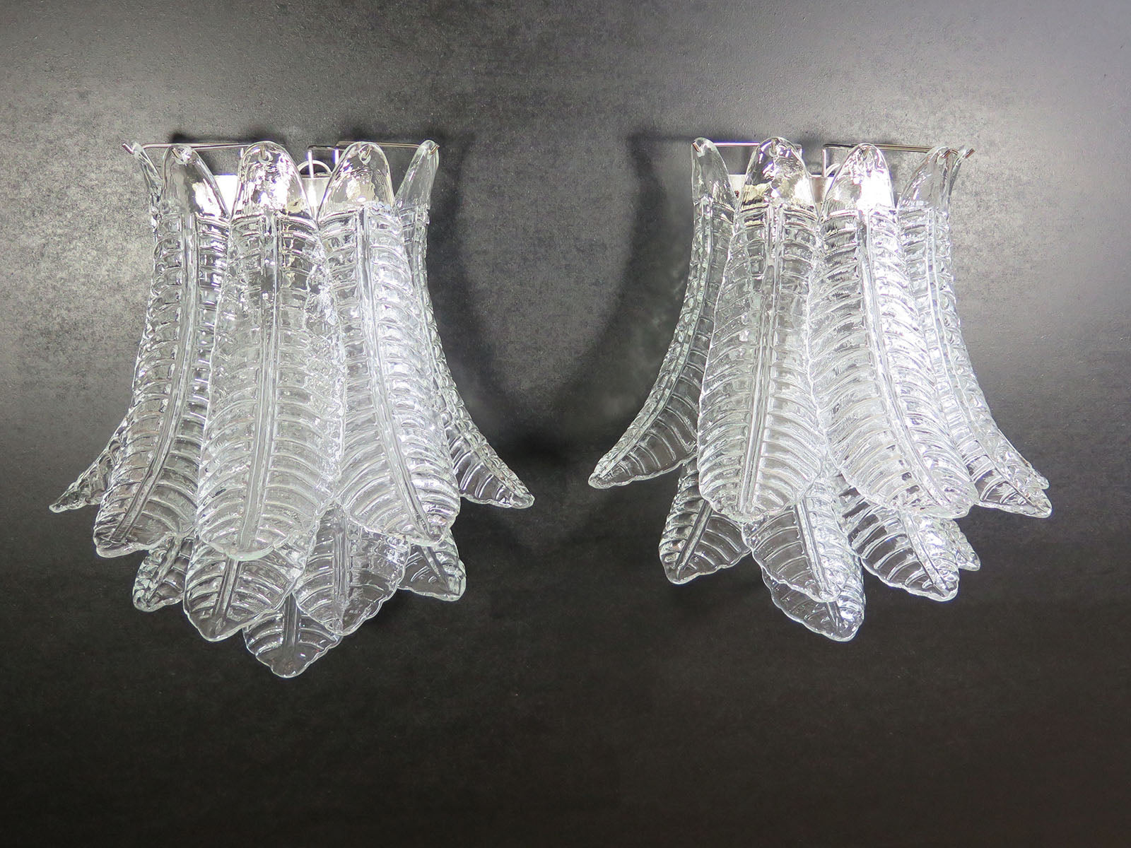 Murano Vegglampe – 10 Klare Felciglass – 2 stk – detalj 4 – Murano Classics