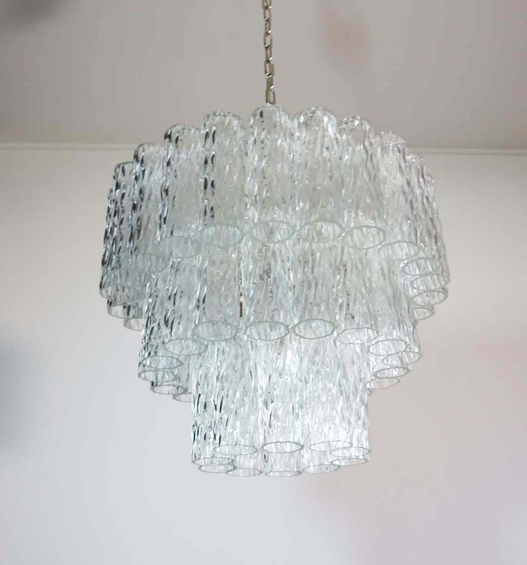 Murano Lysekrone – 52 Klare Glassrør – detalj 3 – Murano Classics