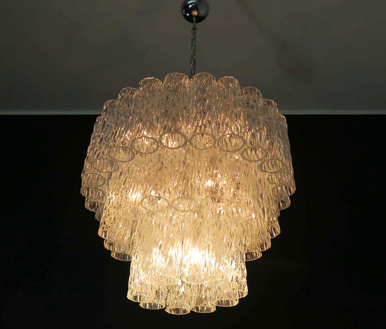 Murano Lysekrone – 52 Klare Glassrør – detalj 7 – Murano Classics