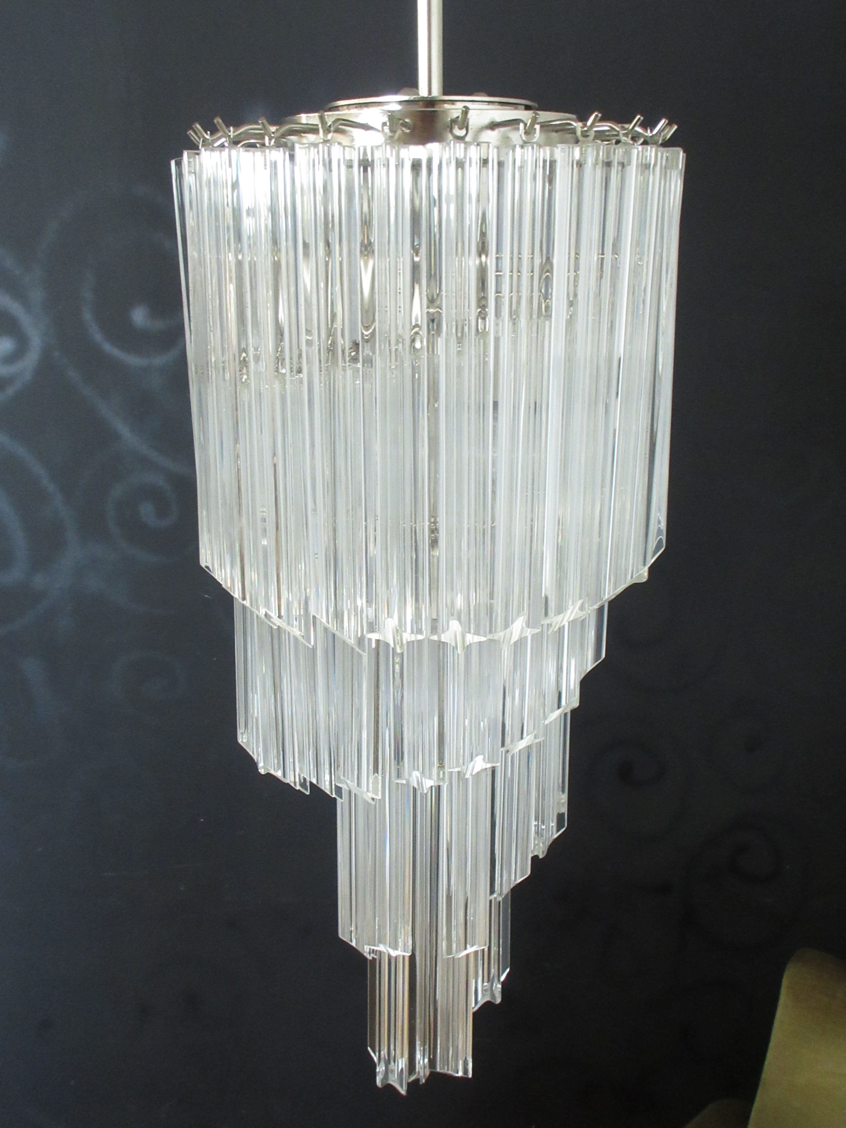 Murano Lysekrone – 54 Klare Prismeglass – detalj 3 – Murano Classics