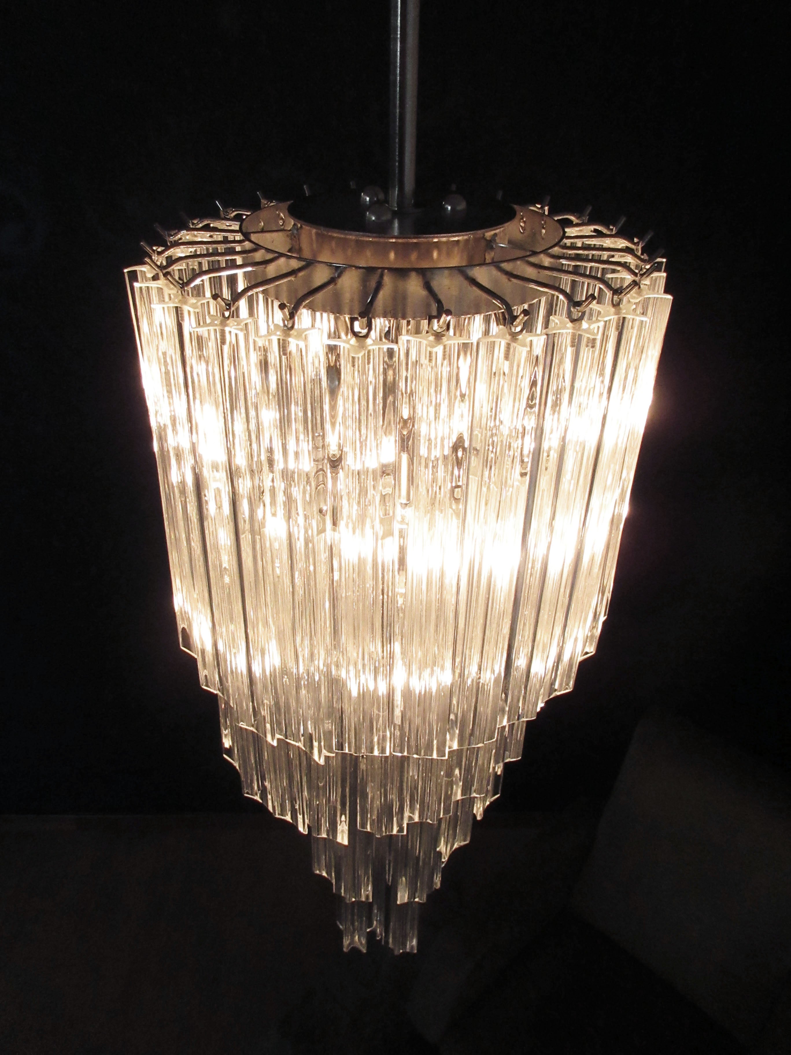 Murano Lysekrone – 54 Klare Prismeglass – detalj 8 – Murano Classics