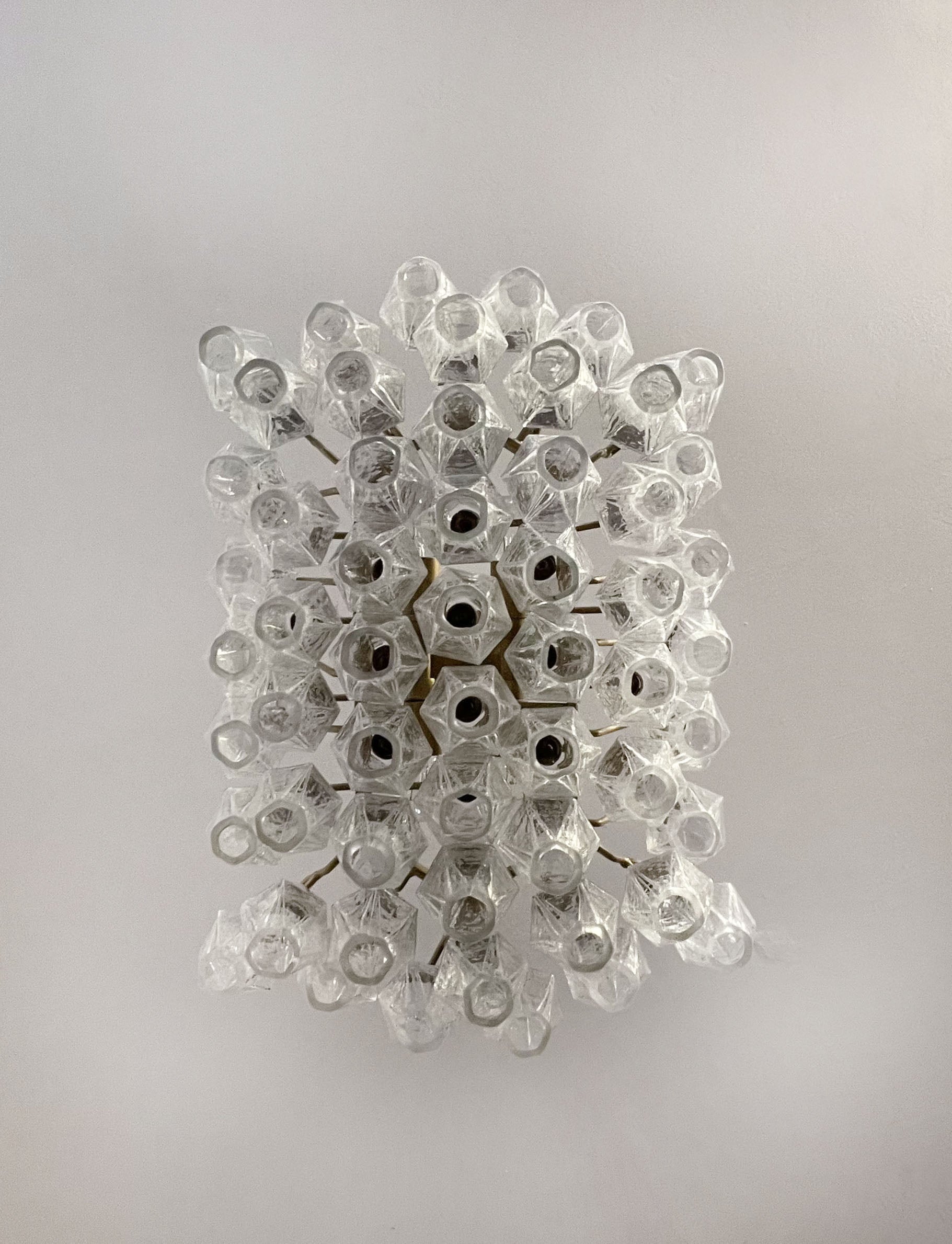 Murano Lysekrone – 56 Klare Poliedriglass – detalj 1 – Murano Classics