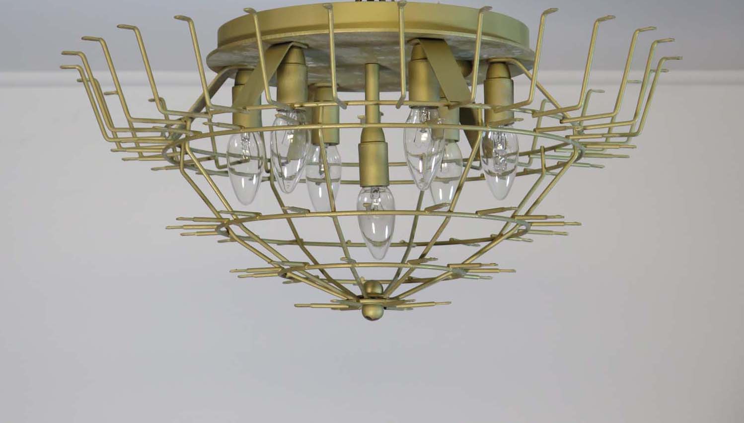 Murano Taklampe – 84 Klare Poliedriglass – detalj 11 – Murano Classics