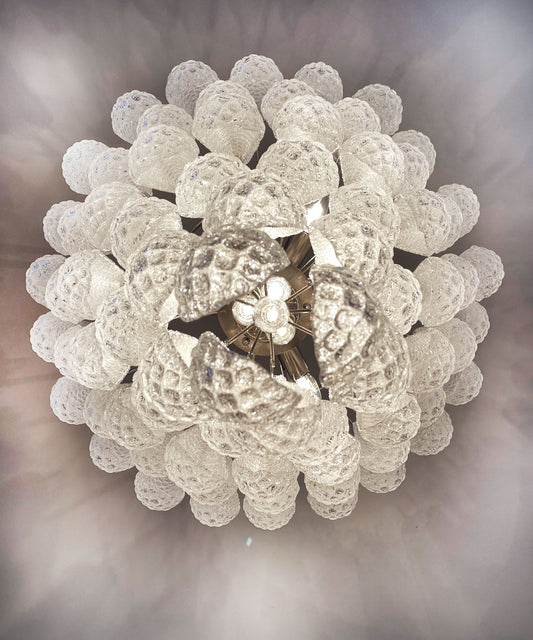 Murano Lysekrone | 75 Klare Dråpeglass