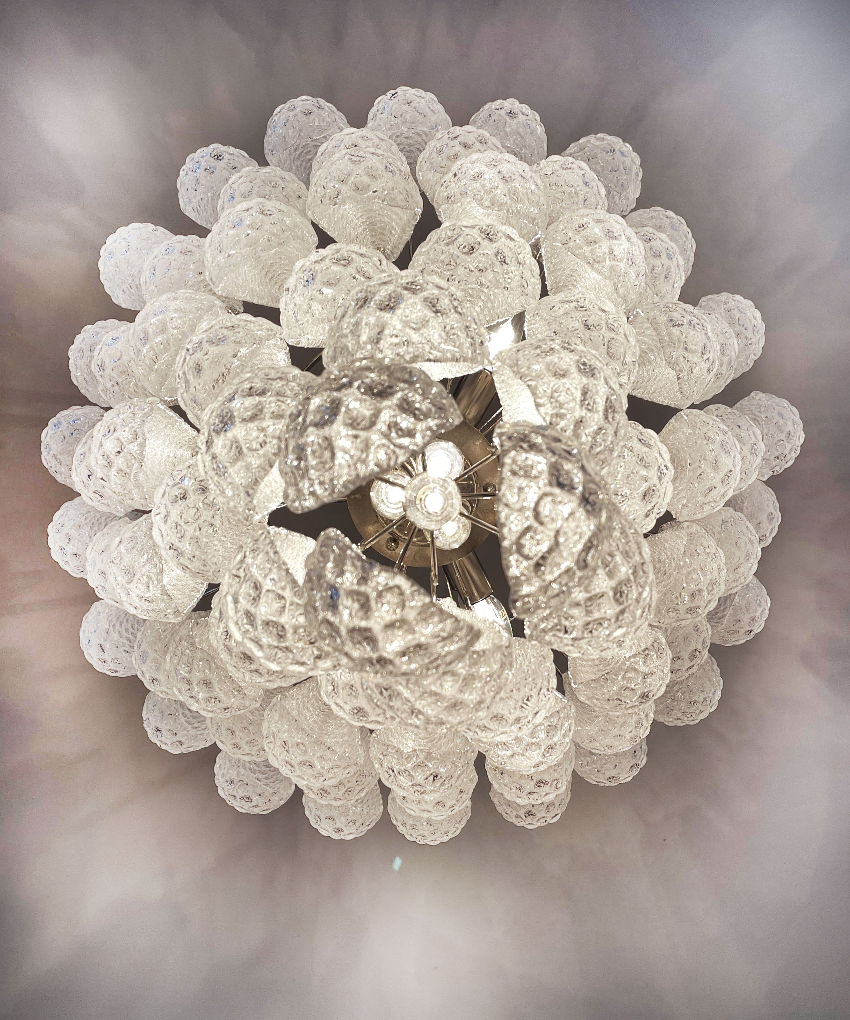 Murano Lysekrone | 75 Klare Dråpeglass