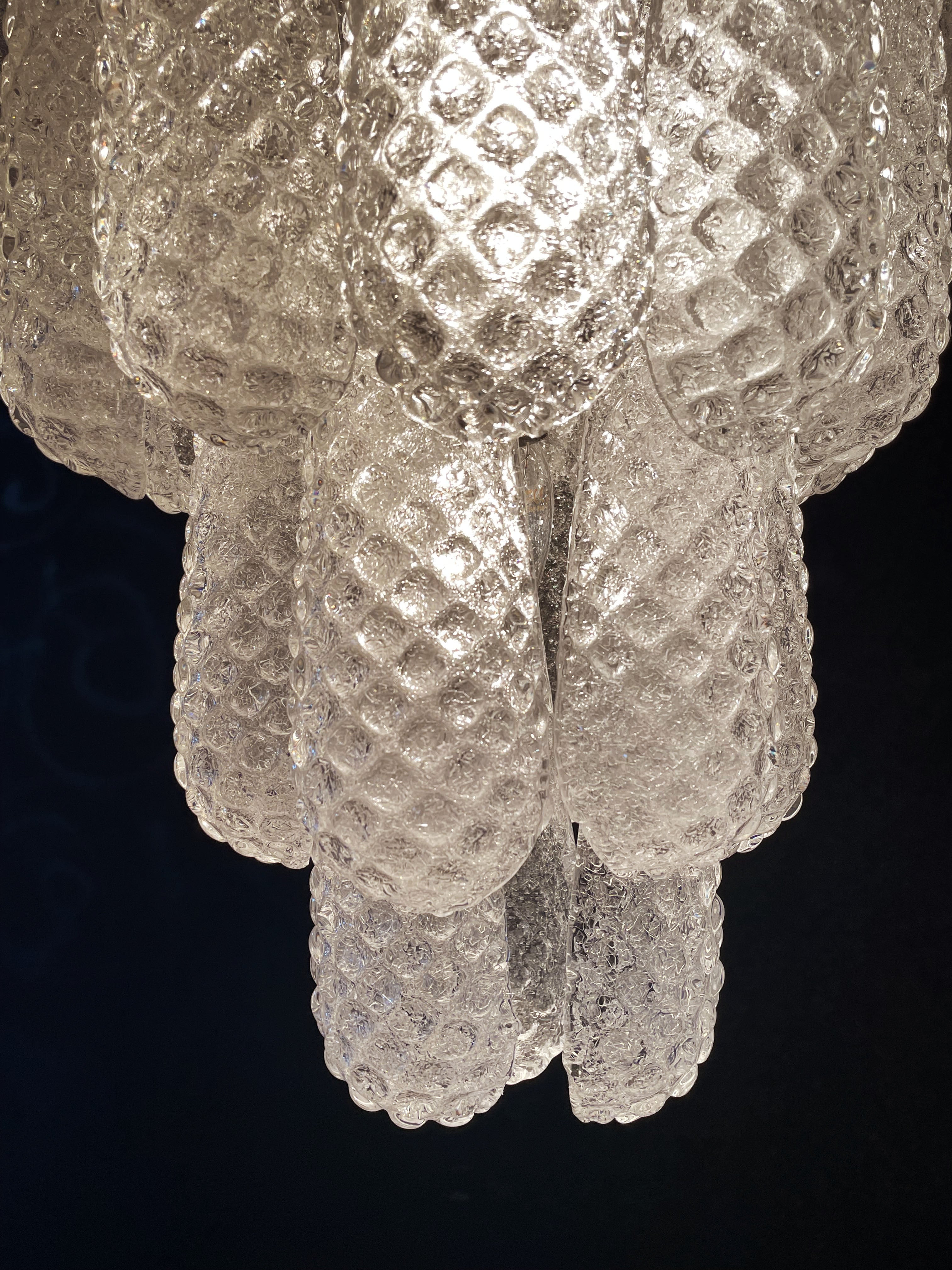 Murano Lysekrone – 75 Klare Dråpeglass – detalj 4 – Murano Classics
