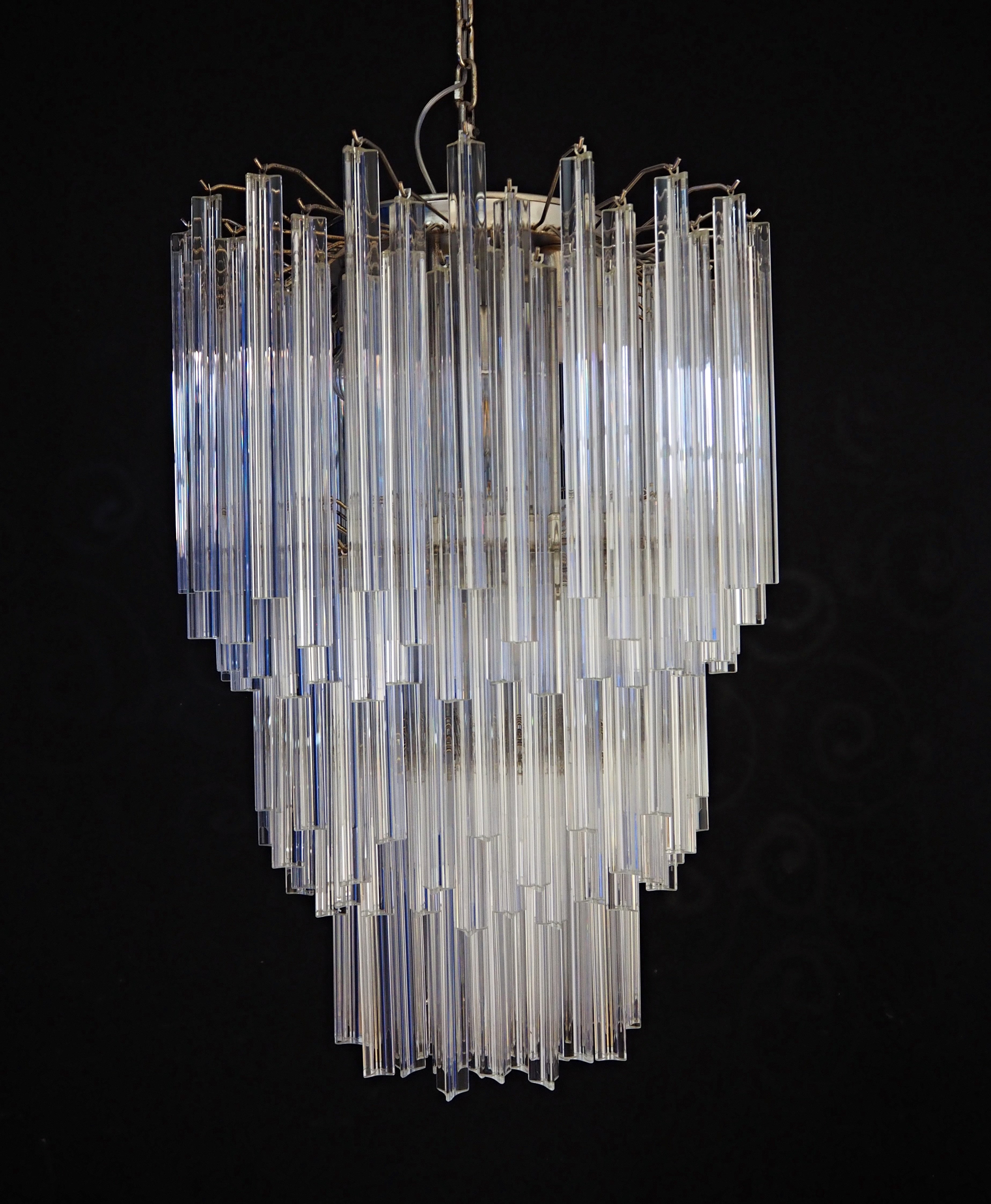Murano Lysekrone – 187 Klare Prismeglass – detalj 7 – Murano Classics