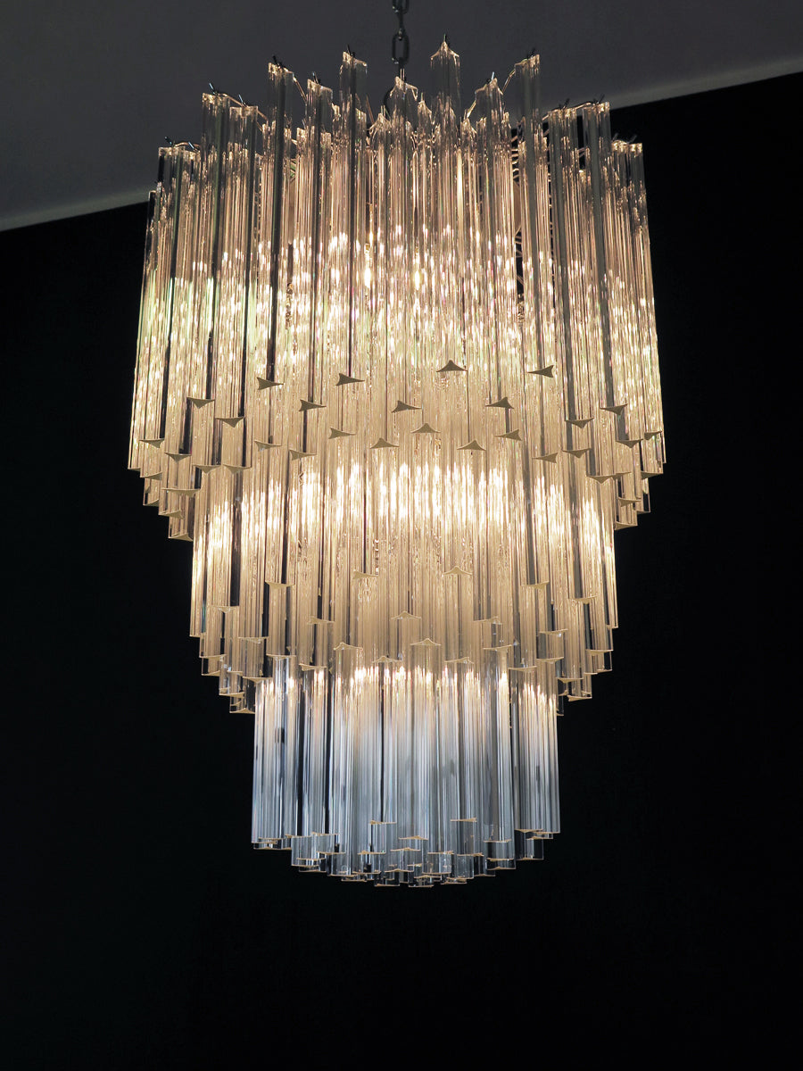 Murano Lysekrone – 187 Klare Prismeglass – detalj 2 – Murano Classics