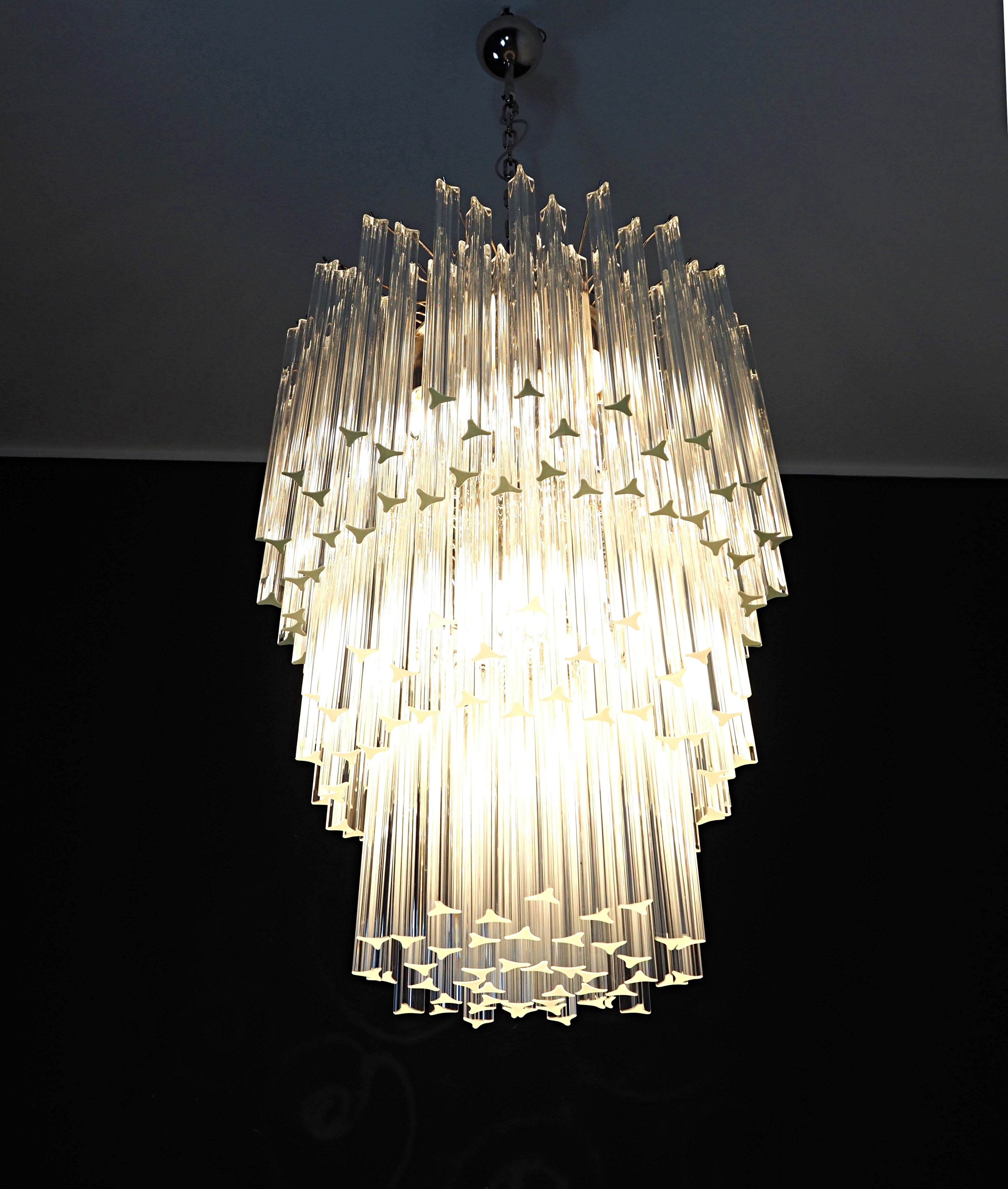 Murano Lysekrone – 187 Klare Prismeglass – detalj 5 – Murano Classics