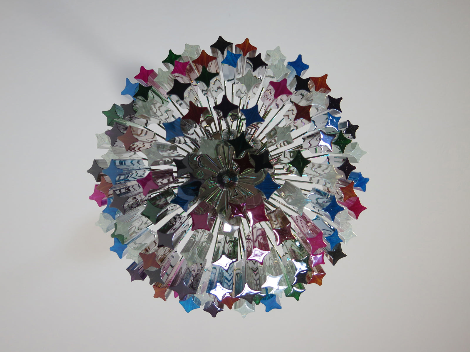 Murano Lysekrone – 107 Multifargede Prismeglass – detalj 1 – Murano Classics