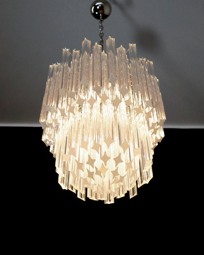 Murano Lysekrone – 107 Klare Prismeglass – detalj 3 – Murano Classics