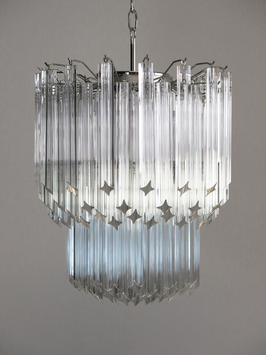 Murano Lysekrone – 107 Klare Prismeglass – Murano Classics