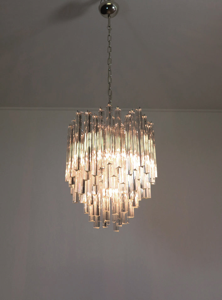 Murano Lysekrone – 92 Klare Prismeglass – detalj 9 – Murano Classics