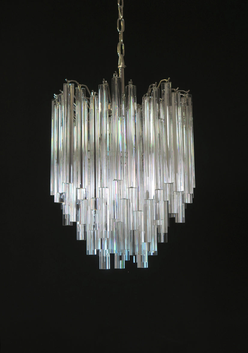 Murano Lysekrone – 92 Klare Prismeglass – detalj 3 – Murano Classics