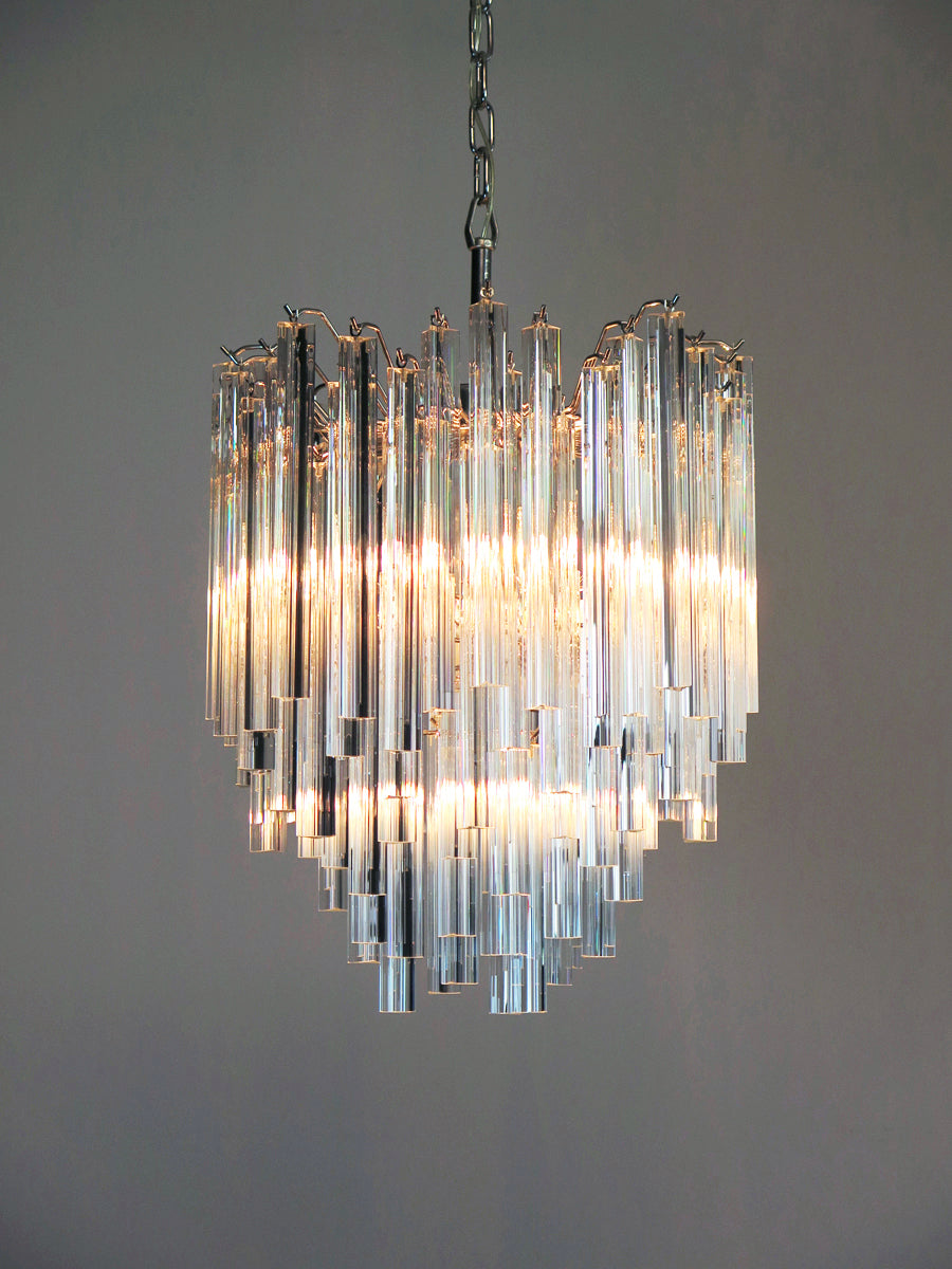 Murano Lysekrone – 92 Klare Prismeglass – detalj 5 – Murano Classics