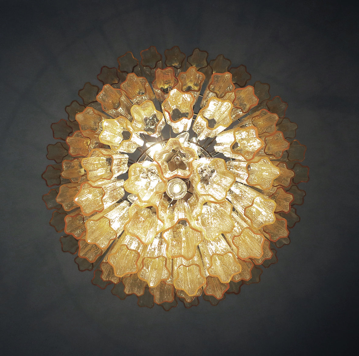 Murano Lysekrone – 78 Gule Glassrør – detalj 10 – Murano Classics