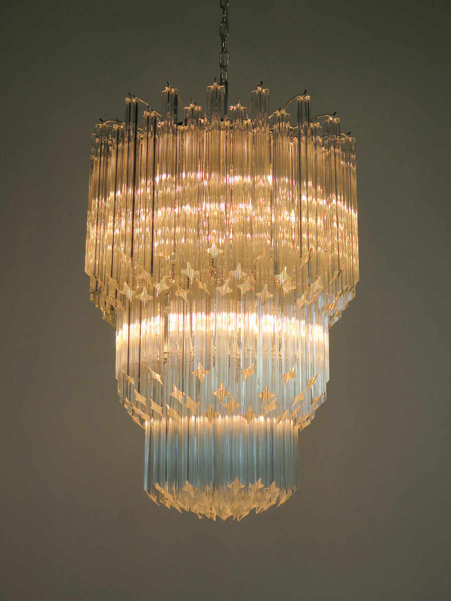 Murano Lysekrone – 184 Klare Prismeglass – detalj 3 – Murano Classics