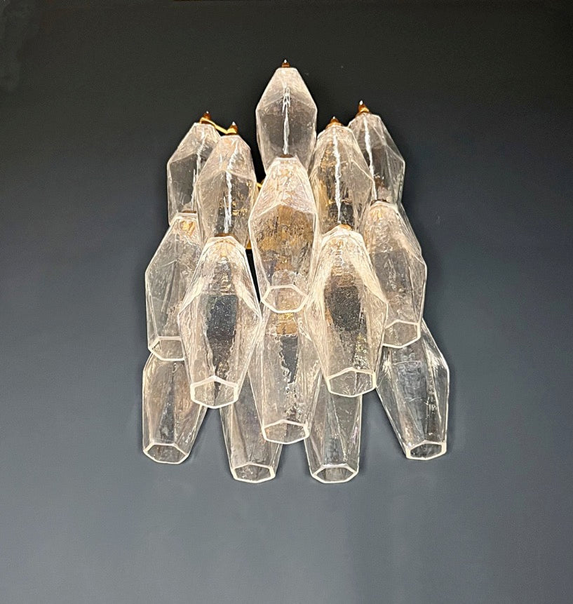 Murano Vegglampe – 16 Iris Poliedriglass – 2 stk – detalj 7 – Murano Classics