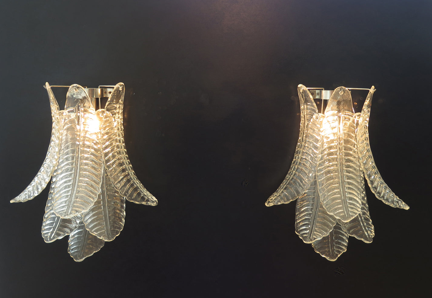 Murano Vegglampe – 6 Klare Felciglass – 2 stk – detalj 5 – Murano Classics