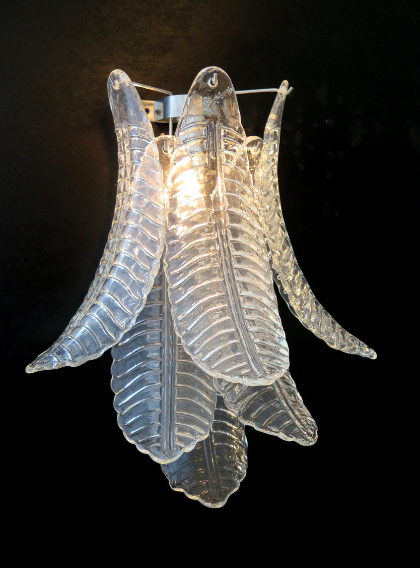 Murano Vegglampe – 6 Klare Felciglass – 2 stk – detalj 1 – Murano Classics