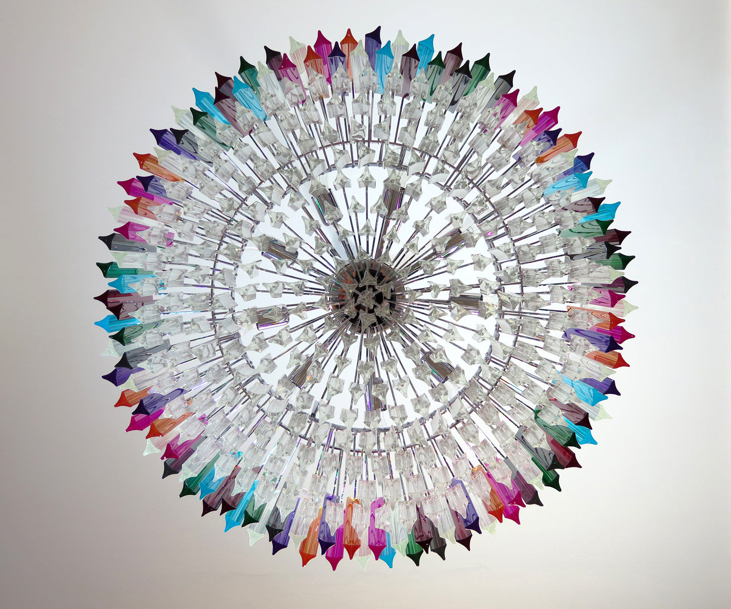 Murano Lysekrone – 391 Multifargede Prismeglass – detalj 1 – Murano Classics