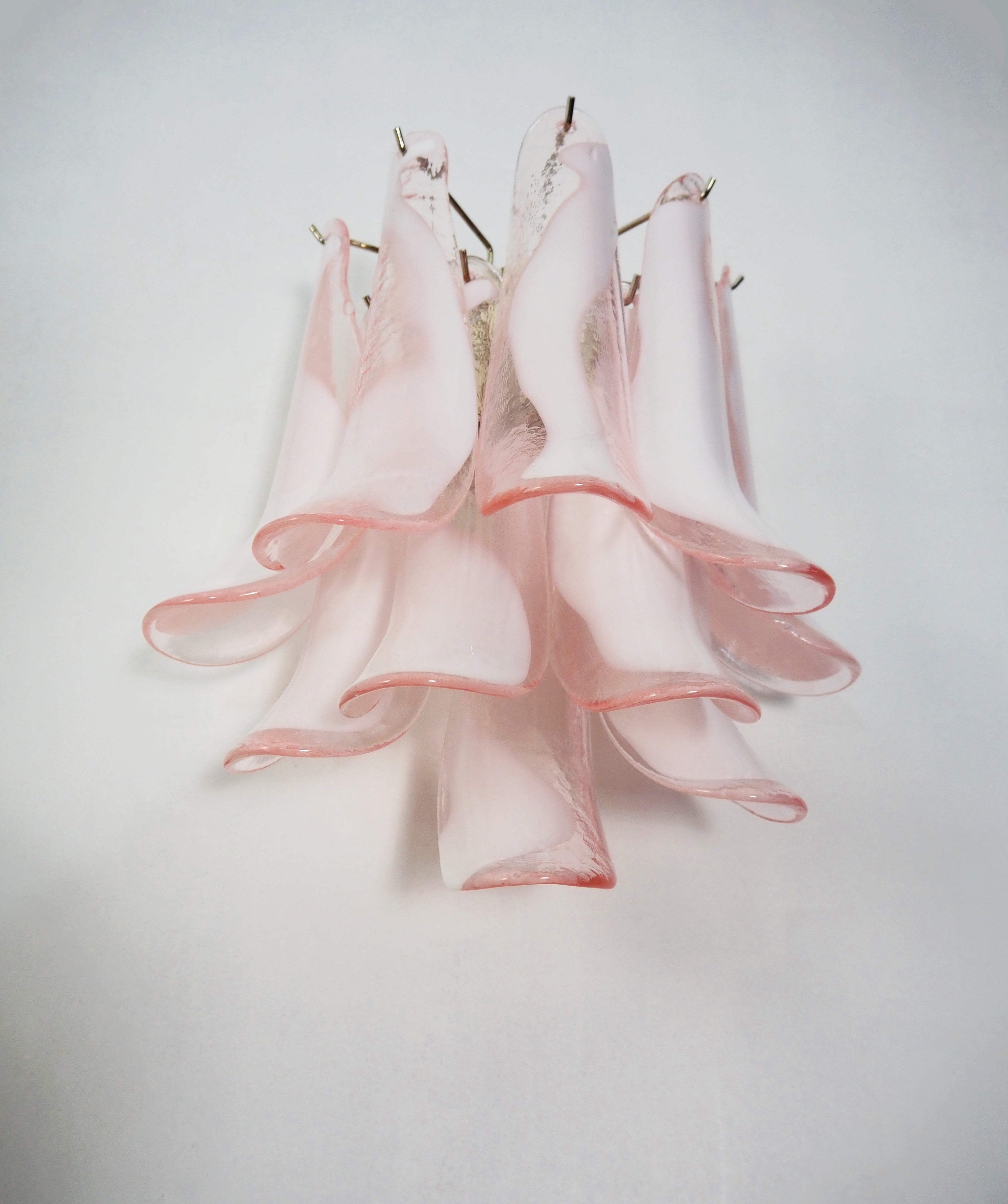 Murano Vegglampe – 10 Rosa Konglebladglass – 2 stk – detalj 4 – Murano Classics