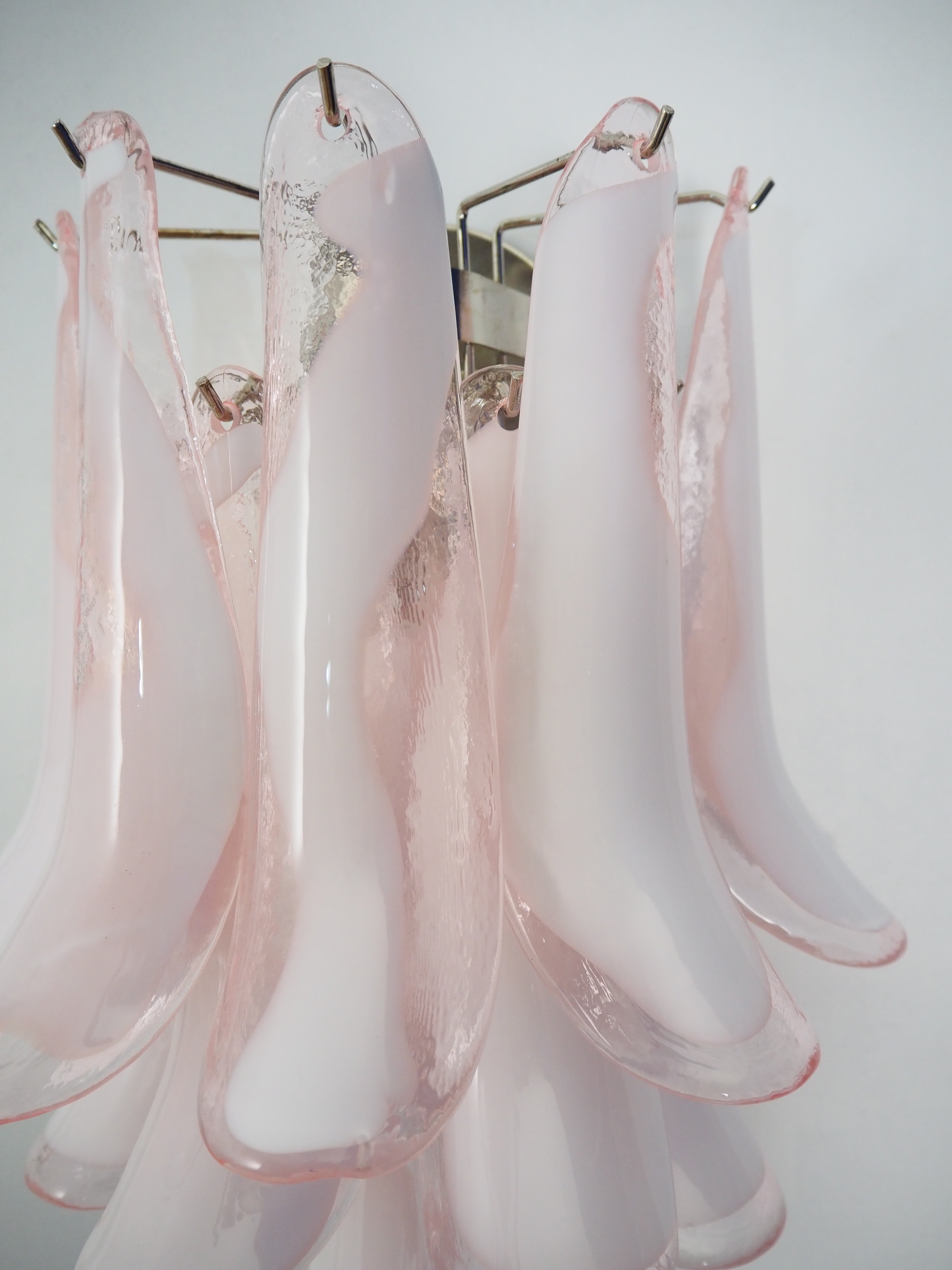 Murano Vegglampe – 10 Rosa Konglebladglass – 2 stk – detalj 3 – Murano Classics