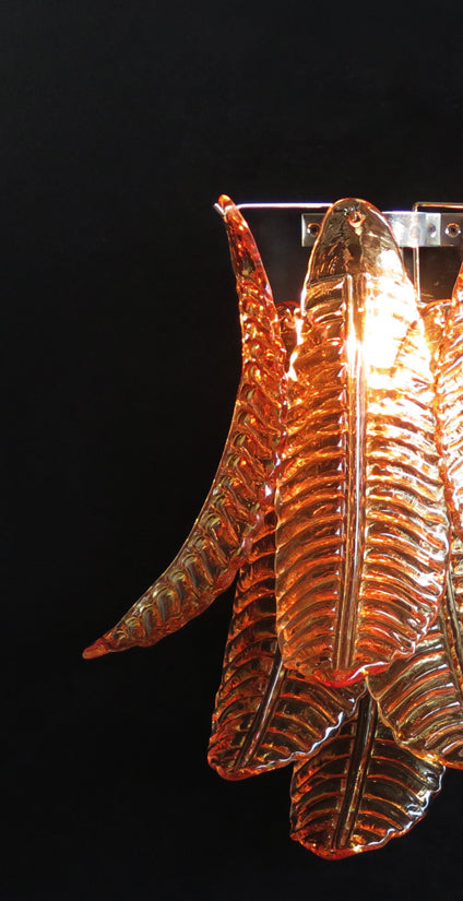 Murano Vegglampe – 6 Gule Felciglass – 2 stk – detalj 7 – Murano Classics