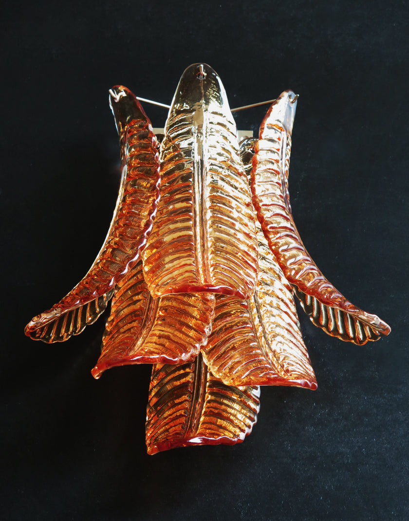 Murano Vegglampe – 6 Gule Felciglass – 2 stk – detalj 2 – Murano Classics