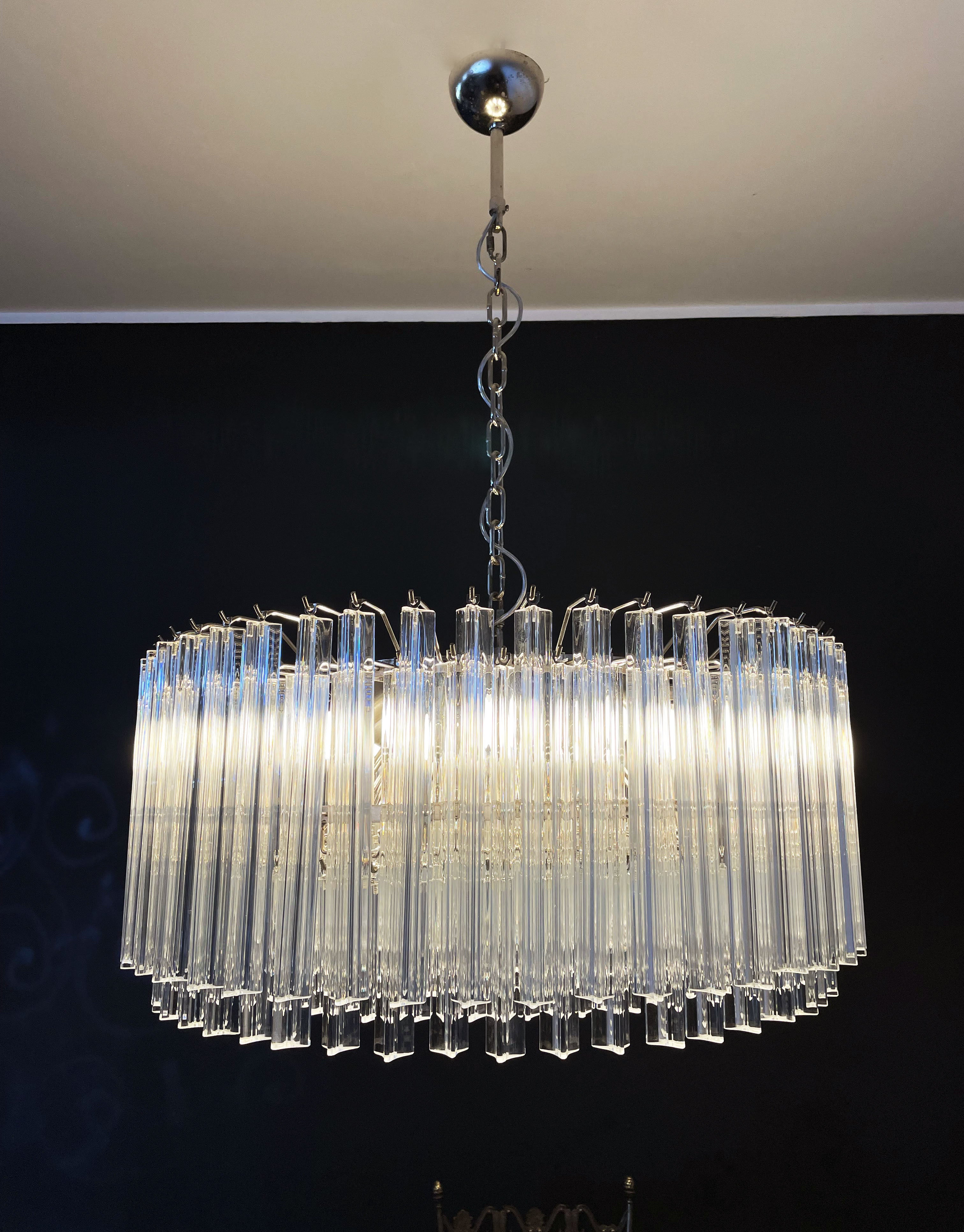 Murano Lysekrone – 265 Klare Prismeglass – detalj 7 – Murano Classics