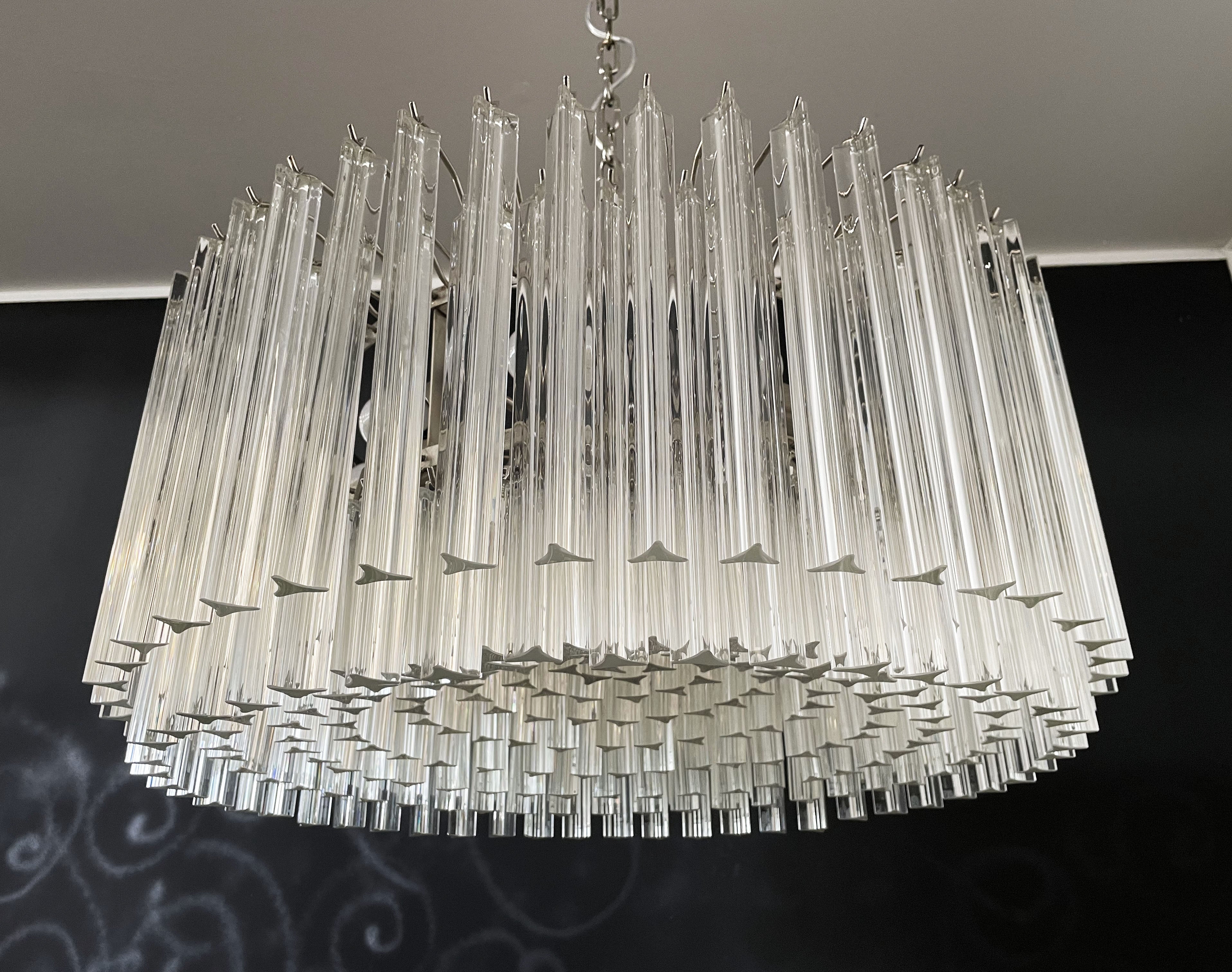 Murano Lysekrone – 265 Klare Prismeglass – detalj 9 – Murano Classics