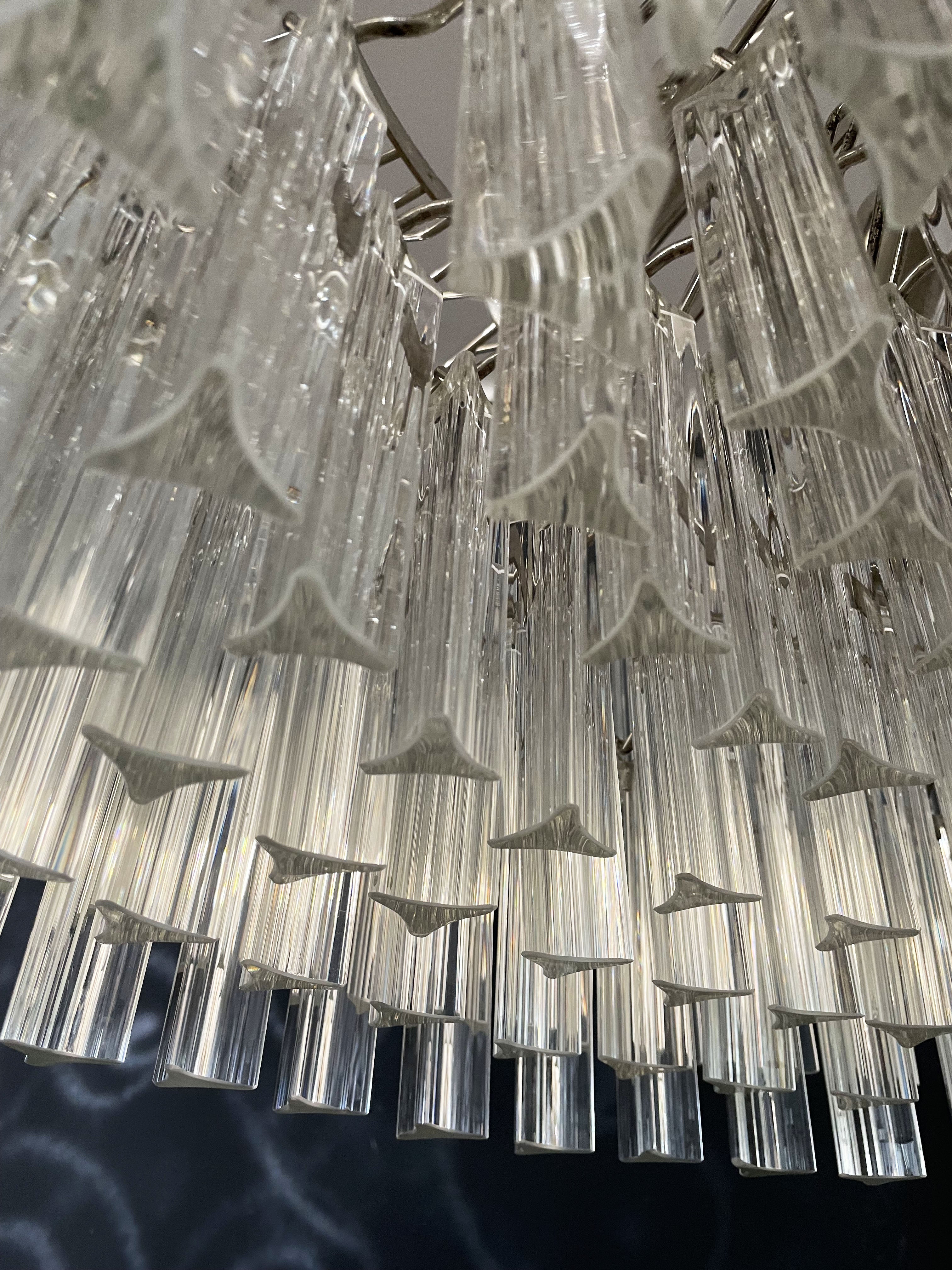 Murano Lysekrone – 265 Klare Prismeglass – detalj 4 – Murano Classics