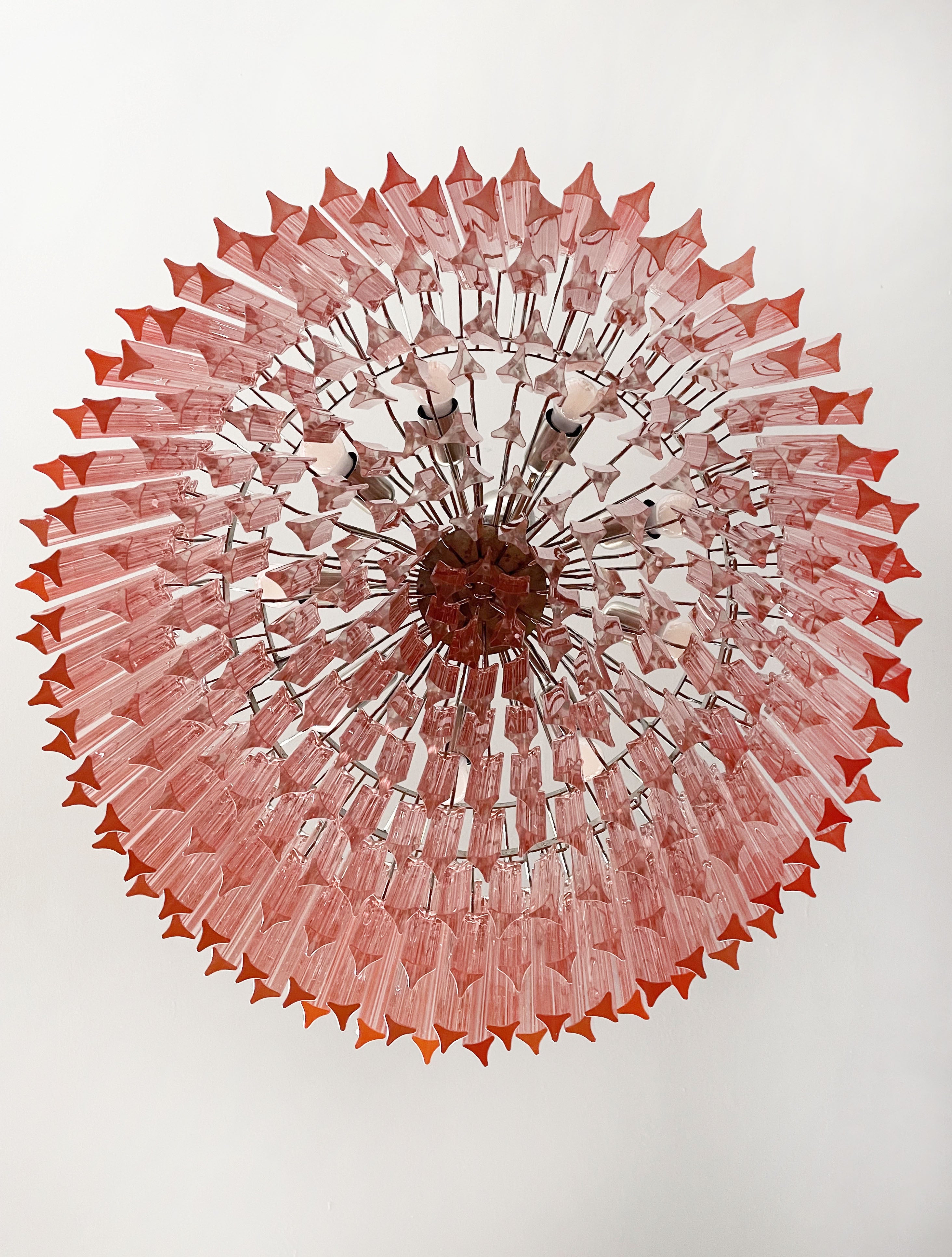 Murano Lysekrone – 265 Rosa Prismeglass – detalj 9 – Murano Classics