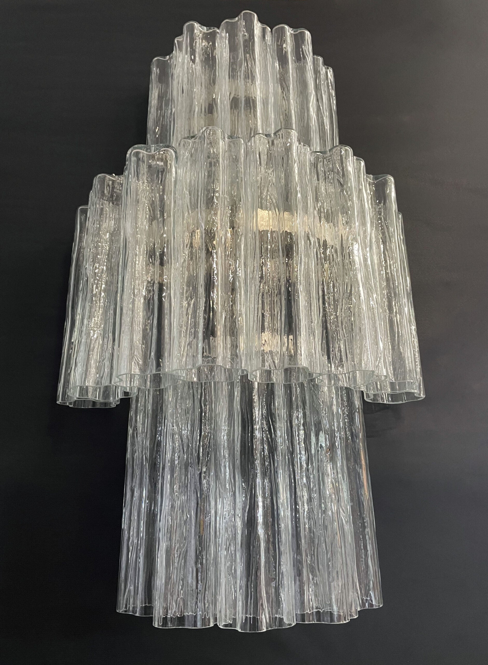 Murano Vegglampe – 18 Klare Prismeglass – 2 stk – detalj 3 – Murano Classics