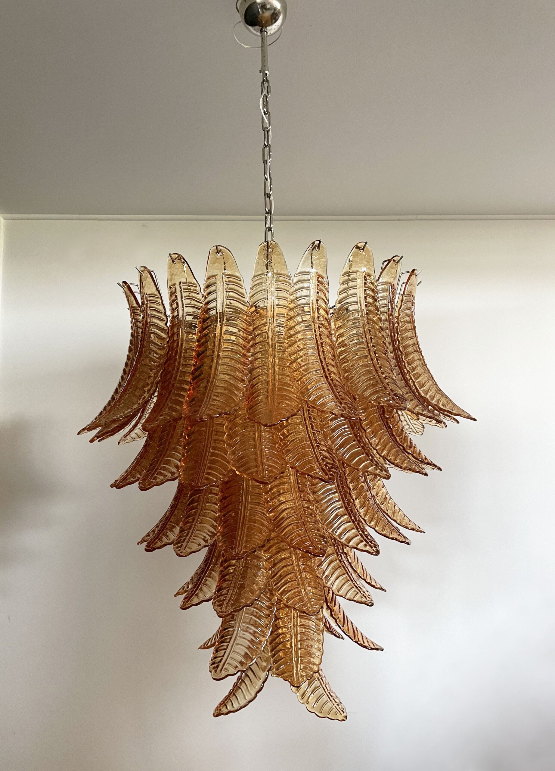 Murano Lysekrone – 75 Gule Felciglass – detalj 2 – Murano Classics
