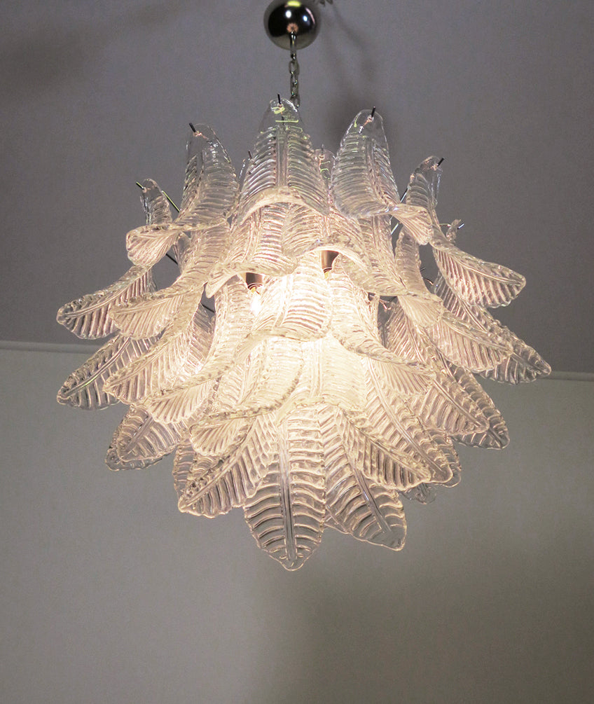Murano Lysekrone – 36 Klare Felciglass – detalj 5 – Murano Classics