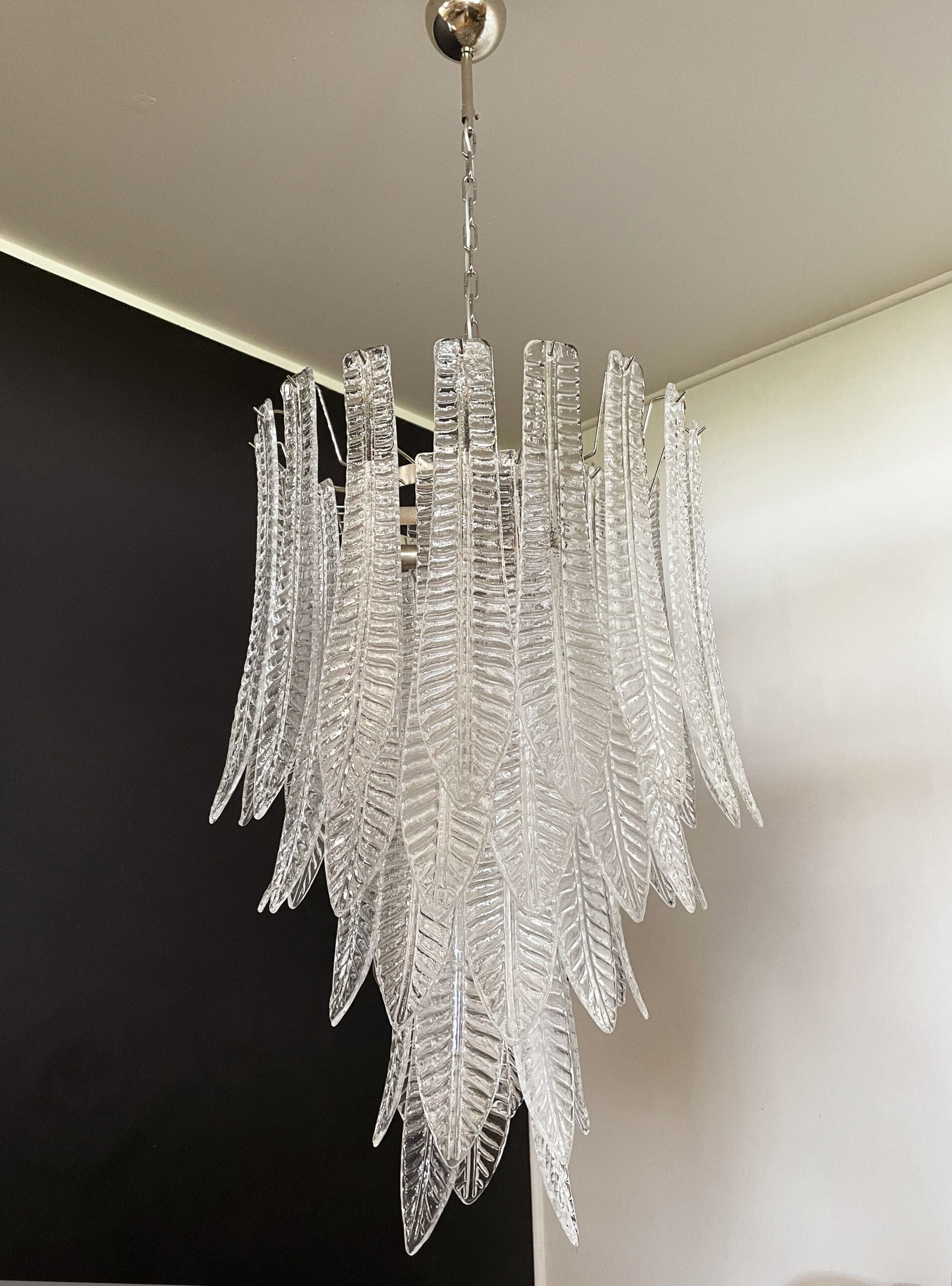 Murano Lysekrone – 52 Klare Felciglass – detalj 3 – Murano Classics