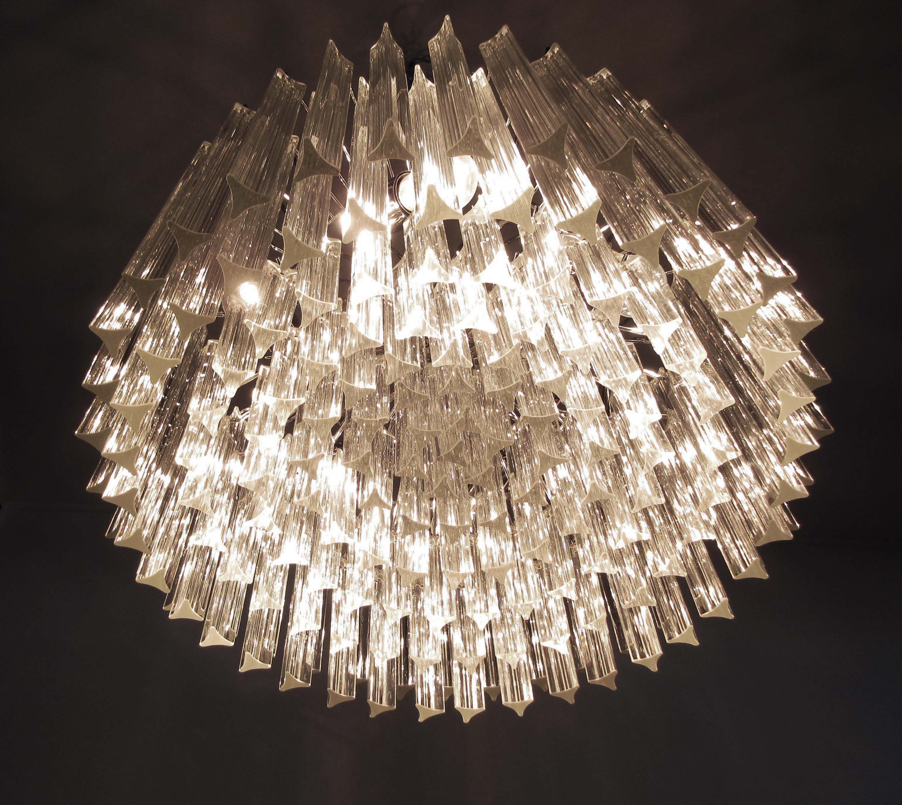 Murano Lysekrone – 163 Klare Prismeglass – detalj 5 – Murano Classics