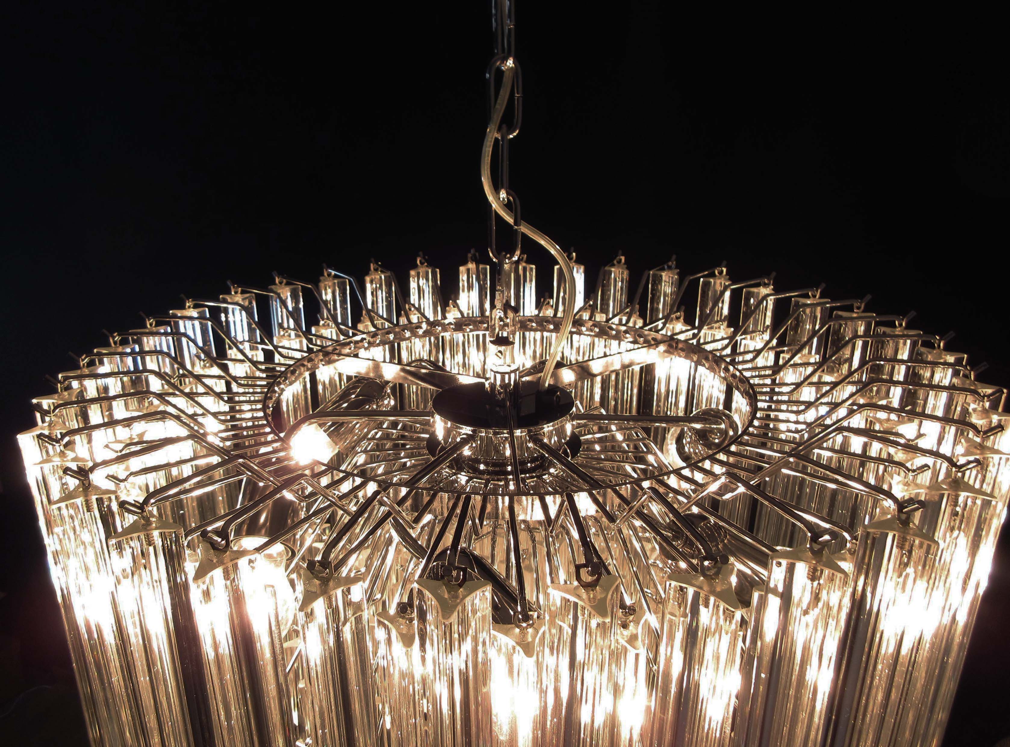 Murano Lysekrone – 163 Klare Prismeglass – detalj 4 – Murano Classics