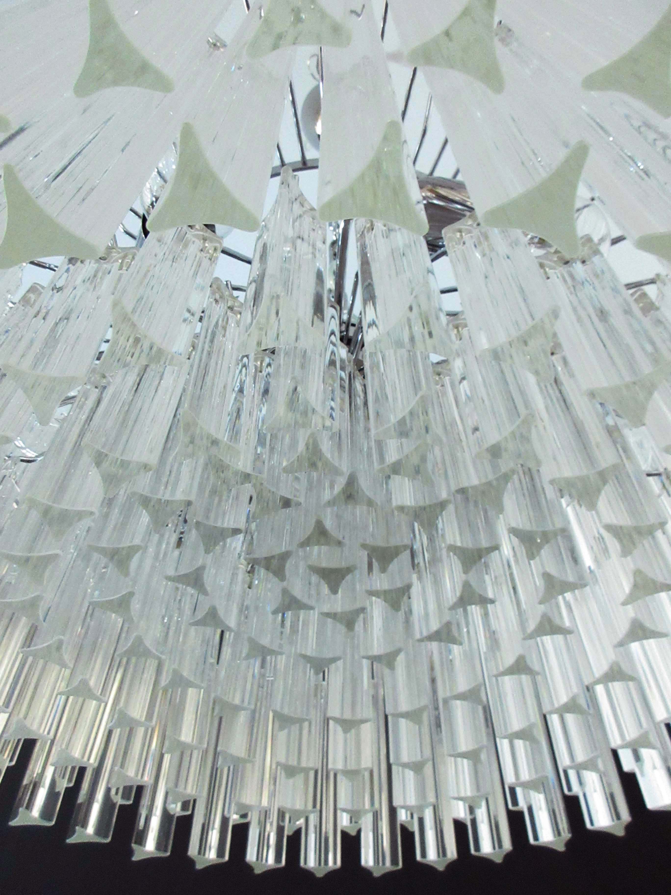 Murano Lysekrone – 163 Klare Prismeglass – detalj 2 – Murano Classics